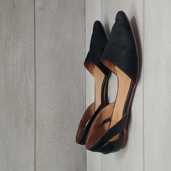 Madewell Womens D'orsay Comfort Work Loafer Pointed Toe Flats Leather shoes sz 7 - Picture 2 of 12